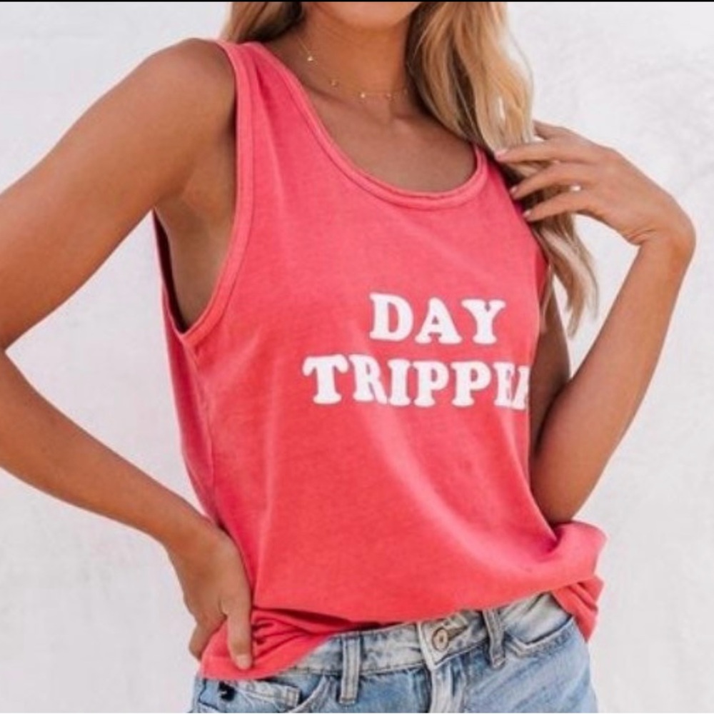 Vici Day Tripper Women's Pink Tank Top size small